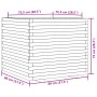 Pflanzgefäß aus massivem Weißkiefernholz, 80 x 80 x 72 cm von vidaXL, Töpfe und Pflanzgefäße - Ref: Foro24-3282625, Preis: 29...