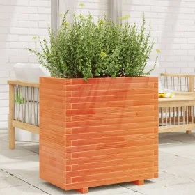 Solid wax brown pine wood planter 70x40x72 cm by vidaXL, Pots and planters - Ref: Foro24-3282631, Price: 200,70 €, Discount: %
