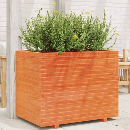 Solid wax brown pine wood planter 90x60x72 cm by vidaXL, Pots and planters - Ref: Foro24-3282646, Price: 281,59 €, Discount: %