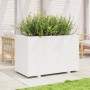 Jardinera de madera maciza de pino blanca 110x60x72 cm de vidaXL, Maceteros y jardineras - Ref: Foro24-3282650, Precio: 313,8...