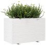 Jardinera de madera maciza de pino blanca 110x60x72 cm de vidaXL, Maceteros y jardineras - Ref: Foro24-3282650, Precio: 313,8...