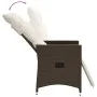 Garden recliner with brown synthetic rattan cushions by vidaXL, Garden chairs - Ref: Foro24-365660, Price: 120,42 €, Discount: %