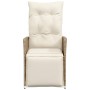 Sillones reclinables de jardín con cojines beige 2 uds ratán PE de vidaXL, Sillas de jardín - Ref: Foro24-365669, Precio: 276...
