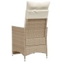 Gartenliegen mit beigen Kissen 2 Stück PE-Rattan von vidaXL, Gartenstühle - Ref: Foro24-365669, Preis: 276,26 €, Rabatt: %