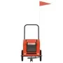 Haustier-Fahrradanhänger, Eisen-Oxford-Gewebe, Orange-Grau von vidaXL, Kinderwagen für Haustiere - Ref: Foro24-93970, Preis: ...