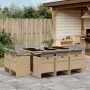 11-piece garden dining set with beige synthetic rattan cushions by vidaXL, Garden sets - Ref: Foro24-3277799, Price: 744,73 €...