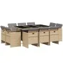11-piece garden dining set with beige synthetic rattan cushions by vidaXL, Garden sets - Ref: Foro24-3277799, Price: 744,73 €...