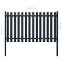 Anthracite powder coated steel fence panel 174.5x125 cm by vidaXL, fence panels - Ref: Foro24-146472, Price: 199,93 €, Discou...
