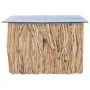 Couchtisch mit massiver Teakholz-Glasplatte 66x66x40 cm von vidaXL, Couchtisch - Ref: Foro24-288814, Preis: 167,09 €, Rabatt: %