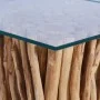 Couchtisch mit massiver Teakholz-Glasplatte 66x66x40 cm von vidaXL, Couchtisch - Ref: Foro24-288814, Preis: 167,09 €, Rabatt: %