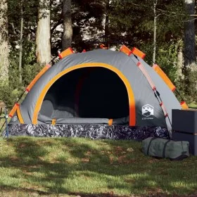 2 person quick opening gray and orange camping tent by vidaXL, tents - Ref: Foro24-4004163, Price: 58,54 €, Discount: %