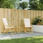 Klappbare Bistrostühle mit Kissen 2 Stück cremeweißer Bambus von vidaXL, Gartenstühle - Ref: Foro24-365875, Preis: 209,72 €, ...