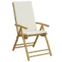 Klappbare Bistrostühle mit Kissen 2 Stück cremeweißer Bambus von vidaXL, Gartenstühle - Ref: Foro24-365875, Preis: 213,18 €, ...