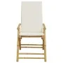 Klappbare Bistrostühle mit Kissen 2 Stück cremeweißer Bambus von vidaXL, Gartenstühle - Ref: Foro24-365875, Preis: 213,18 €, ...
