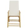 Klappbare Bistrostühle mit Kissen 2 Stück cremeweißer Bambus von vidaXL, Gartenstühle - Ref: Foro24-365875, Preis: 209,72 €, ...
