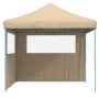 Pop-Up Folding Party Tent with 2 Beige Side Walls by vidaXL, Tents and gazebos - Ref: Foro24-4004921, Price: 130,10 €, Discou...