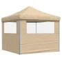 Pop-Up Folding Party Tent with 2 Beige Side Walls by vidaXL, Tents and gazebos - Ref: Foro24-4004921, Price: 130,10 €, Discou...