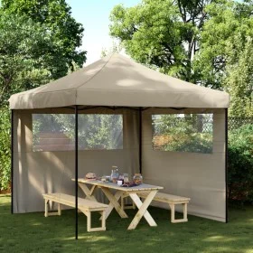 Pop-Up-Faltpartyzelt mit 2 taupefarbenen Seitenwänden von vidaXL, Zelte und Pavillons - Ref: Foro24-4004923, Preis: 122,80 €,...