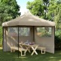 Pop-Up-Faltpartyzelt mit 2 taupefarbenen Seitenwänden von vidaXL, Zelte und Pavillons - Ref: Foro24-4004923, Preis: 123,27 €,...