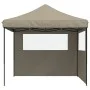 Pop-Up folding party tent with 2 taupe side walls by vidaXL, Tents and gazebos - Ref: Foro24-4004923, Price: 122,80 €, Discou...