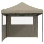 Pop-Up folding party tent with 2 taupe side walls by vidaXL, Tents and gazebos - Ref: Foro24-4004923, Price: 122,80 €, Discou...
