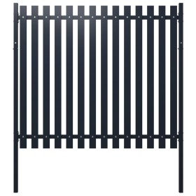 Panel de valla acero recubrimiento polvo antracita 174,5x170 cm by vidaXL, fence panels - Ref: Foro24-146474, Price: 188,68 €...