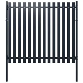 Panel de valla acero recubrimiento polvo antracita 174,5x170 cm by vidaXL, fence panels - Ref: Foro24-146474, Price: 185,24 €...