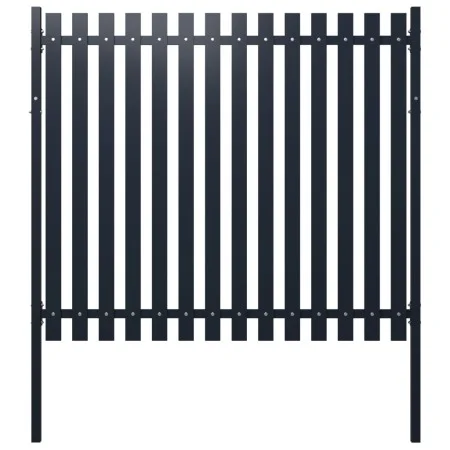 Panel de valla acero recubrimiento polvo antracita 174,5x170 cm by vidaXL, fence panels - Ref: Foro24-146474, Price: 185,24 €...