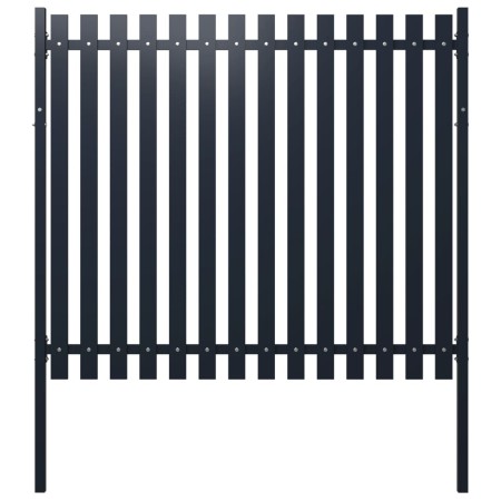 Zaunpaneel aus Stahl mit anthrazitfarbener Pulverbeschichtung, 174,5x170 cm. von vidaXL, Zaunpaneele - Ref: Foro24-146474, Pr...