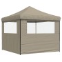 Pop-Up folding party tent with 2 taupe side walls by vidaXL, Tents and gazebos - Ref: Foro24-4004923, Price: 123,27 €, Discou...