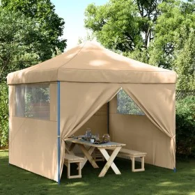 Pop-Up Folding Party Tent with 4 Beige Side Walls by vidaXL, Tents and gazebos - Ref: Foro24-4004928, Price: 151,06 €, Discou...