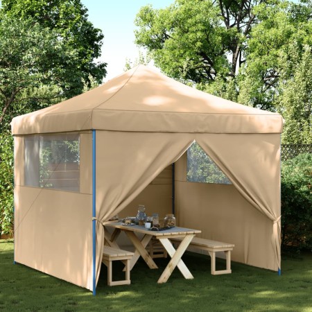 Pop-Up Folding Party Tent with 4 Beige Side Walls by vidaXL, Tents and gazebos - Ref: Foro24-4004928, Price: 154,28 €, Discou...