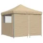 Pop-Up Folding Party Tent with 4 Beige Side Walls by vidaXL, Tents and gazebos - Ref: Foro24-4004928, Price: 151,06 €, Discou...