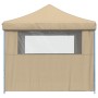 Pop-Up Folding Party Tent with 4 Beige Side Walls by vidaXL, Tents and gazebos - Ref: Foro24-4004928, Price: 154,28 €, Discou...