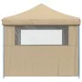 Pop-Up Folding Party Tent with 4 Beige Side Walls by vidaXL, Tents and gazebos - Ref: Foro24-4004928, Price: 151,06 €, Discou...
