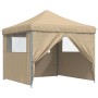 Pop-Up Folding Party Tent with 4 Beige Side Walls by vidaXL, Tents and gazebos - Ref: Foro24-4004928, Price: 154,28 €, Discou...
