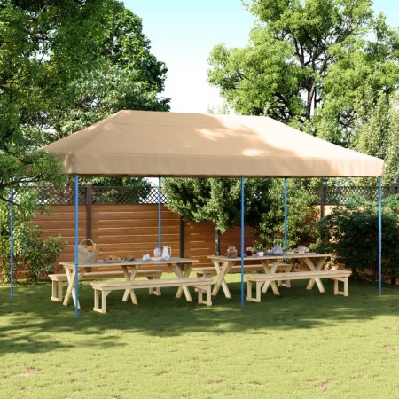 Tienda de fiesta plegable Pop-Up beige 580x292x315 cm de vidaXL, Carpas y cenadores - Ref: Foro24-4004935, Precio: 161,37 €, ...