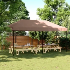 Brown Pop-Up Folding Party Tent 580x292x315 cm by vidaXL, Tents and gazebos - Ref: Foro24-4004940, Price: 175,56 €, Discount: %