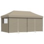 Pop-Up-Faltpartyzelt mit 4 taupefarbenen Seitenwänden von vidaXL, Zelte und Pavillons - Ref: Foro24-4004954, Preis: 254,83 €,...