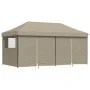 Pop-Up folding party tent with 4 taupe side walls by vidaXL, Tents and gazebos - Ref: Foro24-4004954, Price: 251,51 €, Discou...