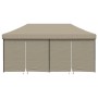 Pop-Up-Faltpartyzelt mit 4 taupefarbenen Seitenwänden von vidaXL, Zelte und Pavillons - Ref: Foro24-4004954, Preis: 254,83 €,...