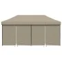 Pop-Up folding party tent with 4 taupe side walls by vidaXL, Tents and gazebos - Ref: Foro24-4004954, Price: 251,51 €, Discou...