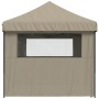 Pop-Up-Faltpartyzelt mit 4 taupefarbenen Seitenwänden von vidaXL, Zelte und Pavillons - Ref: Foro24-4004954, Preis: 254,83 €,...