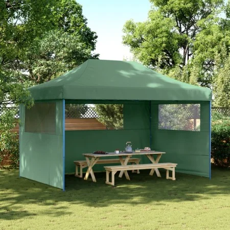Pop-Up Folding Party Tent with 3 Side Walls Green by vidaXL, Tents and gazebos - Ref: Foro24-4004968, Price: 164,71 €, Discou...