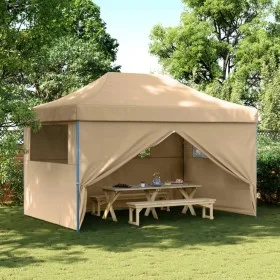 Pop-Up Folding Party Tent with 4 Beige Side Walls by vidaXL, Tents and gazebos - Ref: Foro24-4004975, Price: 165,96 €, Discou...