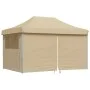 Pop-Up Folding Party Tent with 4 Beige Side Walls by vidaXL, Tents and gazebos - Ref: Foro24-4004975, Price: 165,96 €, Discou...