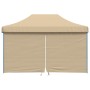 Pop-Up Folding Party Tent with 4 Beige Side Walls by vidaXL, Tents and gazebos - Ref: Foro24-4004975, Price: 162,56 €, Discou...