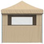 Pop-Up Folding Party Tent with 4 Beige Side Walls by vidaXL, Tents and gazebos - Ref: Foro24-4004975, Price: 162,56 €, Discou...