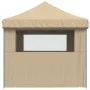 Pop-Up Folding Party Tent with 4 Beige Side Walls by vidaXL, Tents and gazebos - Ref: Foro24-4004975, Price: 165,96 €, Discou...