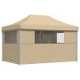 Pop-Up Folding Party Tent with 4 Beige Side Walls by vidaXL, Tents and gazebos - Ref: Foro24-4004975, Price: 162,56 €, Discou...
